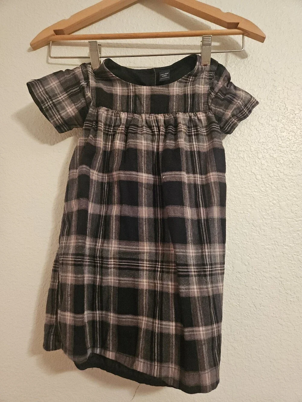 baby gap 100% cotton plaid holiday dress, 4yrs